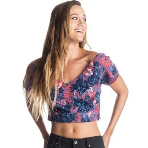 Roxy floral chain crop top